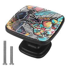 Jazz playing saxophone Pomelli per Porta Set di 4 Pomelli per Mobili Manopole per Cassetti Cucina Armadio Vetro