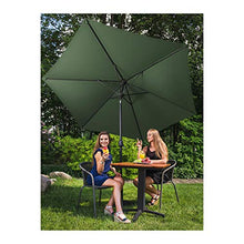 Uniprodo Ombrellone Palo Centrale Ombrello da Terrazzo Grande Uni_Umbrella_TR300GR (Verde, Esagonale, Inclinabile, Ø 300 cm)