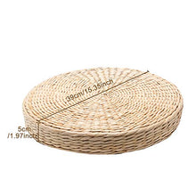Tatami - Cuscino per sedile piatto in paglia lavorata a mano, ecologico, realizzato a mano, cuscino per yoga, cuscino da meditazione