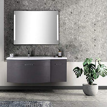 Mobile da bagno sospeso DANA 1050 - design leggermente arrotondato - antracite, Piletta Pop-up:Con piletta Pop-up