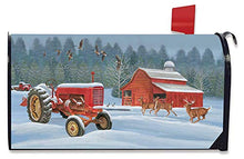 XJ-JX Winter On The Farm Copertura Magnetica Postale Trattore Barn Standard