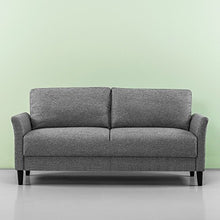 Zinus Divano Imbottito in Tessuto, Grigio Chiaro, 180x79x87cm