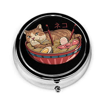 Neko Ramen - Mini scatola per pillole in metallo, per tasca, borsa da viaggio
