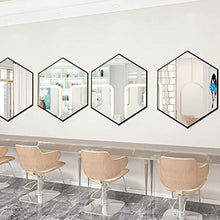 SHU XIN Specchio da Bagno a Parete Specchio in Vetro Esagonale Specchio per Il Trucco a Parete Specchio per Il Trucco in Ferro battuto Design ad Alta Definizione in Stile Nordico