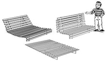 cinius Divano Letto Futon 160x200cm Modello Toronto con Materasso Futon