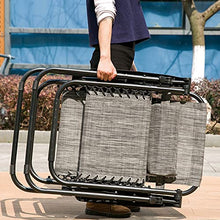 Tayer 2PCS Lettino Prendisole Sdraio Pieghevole, Giardino Pieghevole con portabicchieri, Lettino a Sdraio Pieghevole e Sdraio reclinabile con Cuscino poggiatesta, (Grigio)