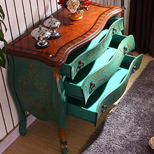 ZzheHou Cassettiera Rustico Retro Distressed Mobili Dipinti Ingresso Antico Cassetti Foyer Robusto Durevole Semplice E Grazioso (Color : Green, Size : 97x49x82cm)