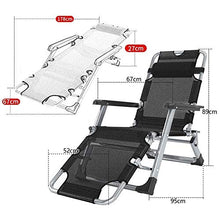 FACAZ Lettini Prendisole Reclinabili Zero Gravity, Patio Sedia a Sdraio Reclinabile Giardino Pieghevole per Esterni Sedia a Dondolo Nera Portatile Supporta 200 kg