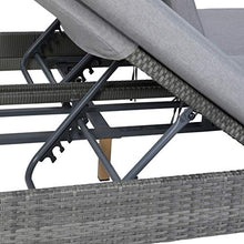 Greemotion Gomera Doppio Lettino Prendisole, polietilene, Grigio, ca. 198 x 30 x 120 cm