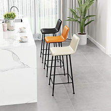 XIAOQIAO Sgabello da Bar in Ferro, Sedia da Patio, sgabelli da banco, con Schienale Basso ergonomico e Comodo Cuscino, Stabile e Resistente, Multifunzionale