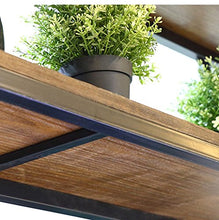 Retro Flower Racks-Legno massello e Ferro da Stiro Reception Reception Parete pensile sospeso Sospensione soffitto Rack Flower Stand per Soggiorno e Balcone 001 (Size : 100 * 30 * 80cm)