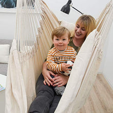 AMANKA - Sedia Pensile XXL con Scomparto Laterale e Cuscino - Amaca 220 x 120 cm Fino a 150kg
