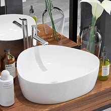 Lavabo triangolare in ceramica per bagno interno bianco 50,5 x 41 x 12 cm