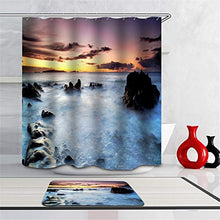 LIYAN Combinazione Bagno. Immagini Chiare E Colori Vivaci Rendono Il Tuo Bagno Pieno di Vita. Accessori da Bagno. Scogliera dell'Oceano.