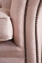JVmoebel Chesterfield, divano a 3 posti, in pelle, colore rosa