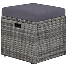 vidaXL Divani Set da Giardino 14pz in Polyrattan Grigio Salotto Sofà Esterni