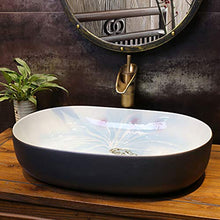 Lavabo Ovale da Bagno Retro Creative Jingdezhen Ceramic Hotel Lavabo antispruzzo Lavandini Bagno