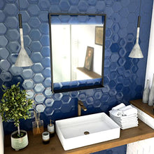 AURLANE Specchio da bagno LED auto-illuminante 60 x 80 cm - laccato nero opaco - FRAMED MIRROR LED