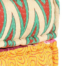 Tidyard Pouf Poggiapiedi Cuscini Ottomano Quadrato Patchwork in Tessuto 60x70x36 cm - Arredi Casa