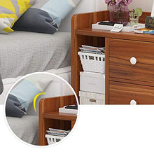 RKRLJX Comodino, Comodino Camera da Letto, Piano in Legno, Easy Pull Type, Camera da Letto, 2 Cassetti Comodino