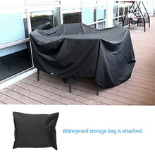 WINOMO Copertura per mobili da giardino, impermeabile, per tavolo da esterno, 213 x 132 x 74 cm