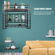 Cikonielf - Scaffale per vino da parete, design industriale, con ripiano per vino, 79 x 30 x 66 cm