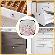Colorful minimalistic geometric pattern with small hearts Pomelli per Porta Set di 4 Pomelli per Mobili Manopole per Cassetti Cucina Armadio Vetro