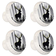 Sagoma di cervo (2) 4 PCS Pomelli per Porta, Pomolo per Mobile, Pomelli per Mobili con Viti, Maniglia per Armadietto, Pomelli per Porta, Pomelli per Cassetti per Porta, Armadio, Cassetto e Credenza