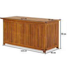 Deuba Cassapanca da Giardino 117x50x59cm Legno Acacia Baule Contenitore Esterno multibox portacuscini Fodera Interna