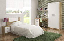 Studio Decor Champion Comodino, Legno, Color Cambria e Bianco, 44x43x34 cm