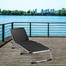 MaxxGarden, lettino prendisole pieghevole da campeggio, sdraio relax in alluminio, 189 x 59 cm, nero