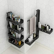DZHTWSRYGR Bathroom Corner Shelf Bathroom Shelves, Bathroom Wall-Mounted Perforation-Free Storage Rack