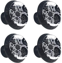 Tatuaggio horror Pomelli per Porta Set di 4 Pomelli per Mobili Manopole per Cassetti Cucina Armadio Vetro