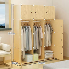 Armadio semplicità 3-Gitter Locker 3-Hanging Archivi Rimovibili di Plastica Scaffali 12 Porte Abbigliamento Home Camera 111X47X147CM MXJ61