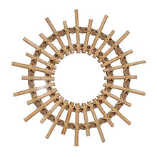Fltaheroo Specchi per Trucco Rotondi in Rattan Decorazioni Artistiche Innovative Decorazioni per Bagno Specchi Sospesi Mestieri