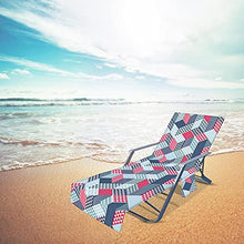 sdfsa - Telo coprisedia da spiaggia con tasche laterali in spugna, per piscina, chaise longue e chaise