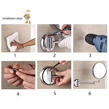 specchio trucco,specchio trucco,Specchio per il trucco in metallo da bagno con ingrandimento 7 volte da 8 pollici, specchio per trucco pieghevole e bellezza bifacciale
