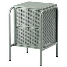 NIKKEBY cassettiera 2 cassetti 2 cassetti grigio-verde