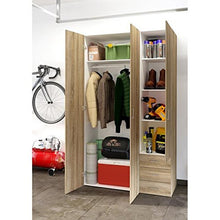 Armadio 3 Ante e 3 Cassetti Laminato Rovere