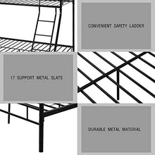 Letto a castello in metallo, struttura tripla in metallo, per letto singolo e matrimoniale, 3 posti letto, letto a castello per camera dei bambini, dormitorio, camera da letto