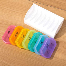 FAMKIT Portatile 7 Giorni Pill Box Mini Pillole Organizzatore Settimanale AM/PM Rainbow Medicine Container Planner Box