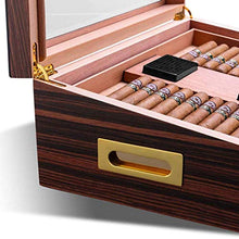 ZYING Leggero Cigar Humidor Valigia - con Pannello Frontale Digitale igrometro Versatile Strong Seal Resistente all'Usura