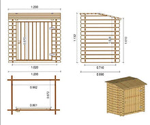 Salone Negozio Online Armadio per Accessori Piscina Legno IMPREGNATO 120X89