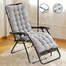Cuscino Poltrona Sdraio Relax Cuscino Imbottito per Sedia a Sdraio Cuscino Panca 153x53x7cm (Grigio)