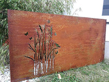 Zen Man 032006-1 - Paravento in metallo anticato, 1 mm, altezza 75 x lunghezza 150 cm, realizzato a mano