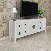 vidaXL Credenza in Stile Asiatico in Legno con 8 Cassetti 2 Ante Mobile Madia