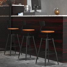 Decorative stool Sgabello Alto da Bar, caffetteria da tè, bancone da Negozio, sgabuzzino Industriale Sgabello da Bar, Ristorante, Sedia da Pranzo, 68-90 cm (Dimensioni : B)
