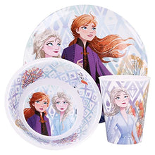 Servizio Da Tavola Per Bambini - 3 Pezzi Con Piatto, Ciotola E Bicchiere - Senza BPA |Frozen 2 Elements