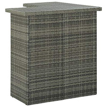 FAMIROSA Tavolo da Bar ad Angolo Grigio 100x50x105 cm in Polyrattan