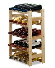 Modo24 - Cantinetta per vini, in legno non trattato, per 20 bottiglie, 43,5 x 25 x 70 cm